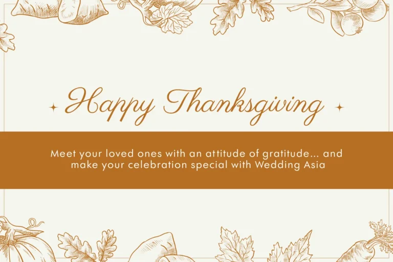 thanksgiving wedding asia